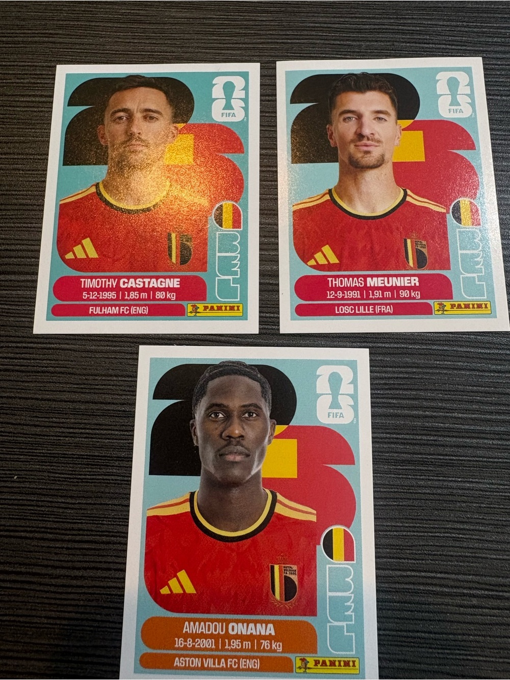 Panini FIFA World Cup- 2026 Belgium National Team Soccer Sticker